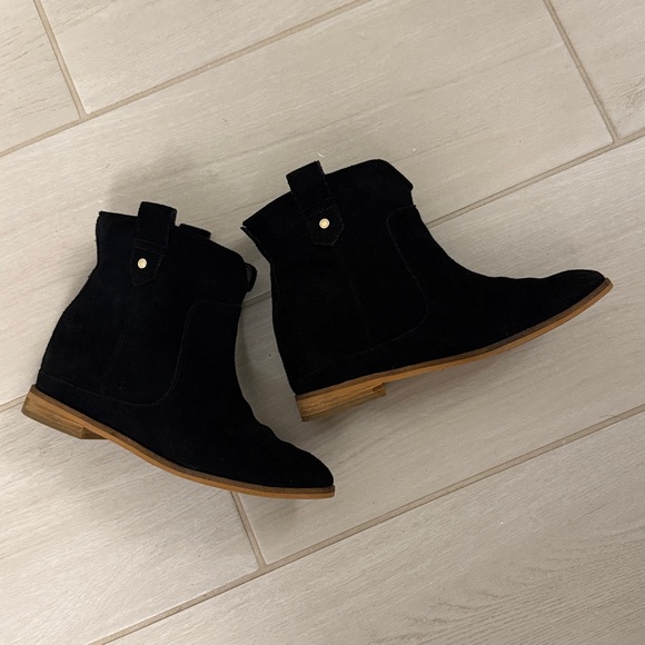 Cole Haan Black Suede Ankle Booties - Picture 1 of 9
